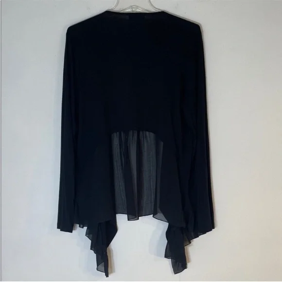 Neiman Marcus Boho Onyx Ruffle 2-Tone Open Front Jacket. Medium. NWT. - Picture 9 of 12